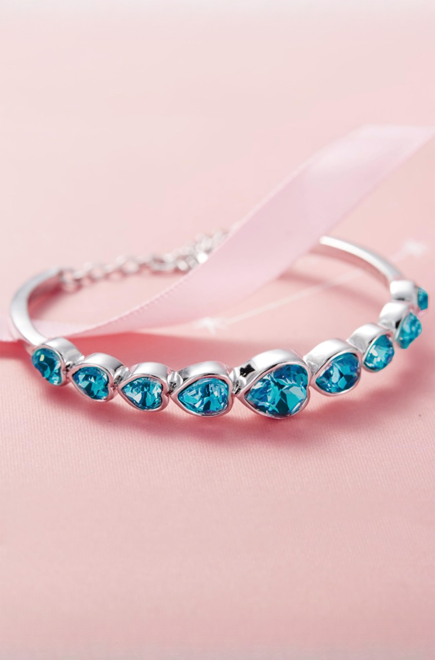 Bracelet for Women and Girls A5 High Grade Crystal Bracelets for women | SIlver Toned Valentine Special Heart Bracelet | Birthday Gift For girls and women Anniversary Gift for Wife