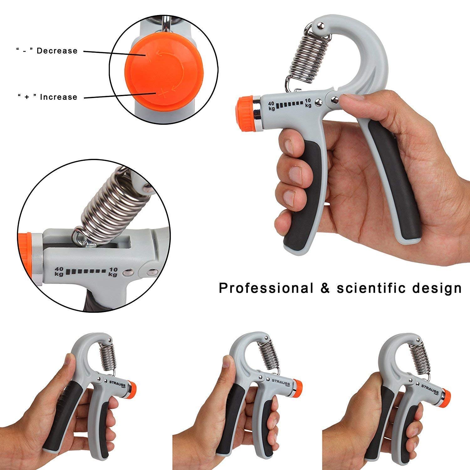 sygnius Foam Power Grip, Hand Grip, Power Gripper, Hand Gripper, Hand Grip Strengthener, Hand Grip Exerciser, Forearm Exerciser, Wrist Fitness Pack, Grip Strength Trainers with Soft Foam Handle 1