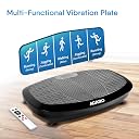 AGARO Royal 3D Vibration Plate Massager, Home & Gym Workout Machine for Muscle Toning, Calorie Burning, Massaging & Weight Loss Comes with 5 Program Mode with Remote,2 Balance Straps, Black gallery image
