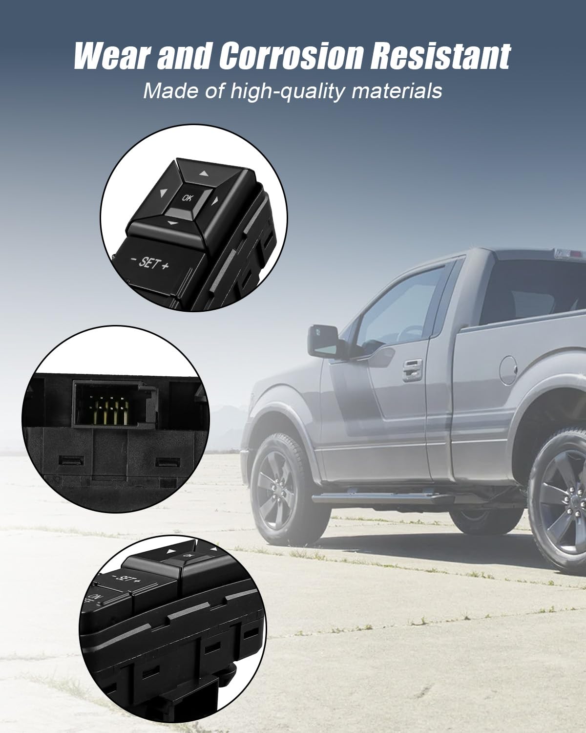 PWSLKO SW6836 Left Side Steering Wheel Mounted Cruise Control Switch Fit for Ford F150 2011-2014 Replace BL3Z-9C888-AA BL3Z9C888AA