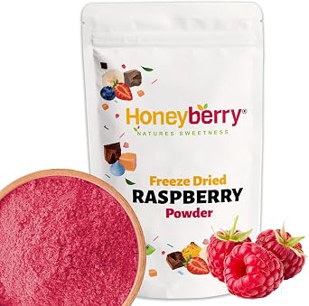 Freeze Dried Raspberry Powder 100g - Finely Milled Fruit Powder - Dehydrated from Frozen, 100% Pure and Natural, No Added Sugar or Preservatives Raspberry Powder for Baking, Smoothie, Icing, Frosting
