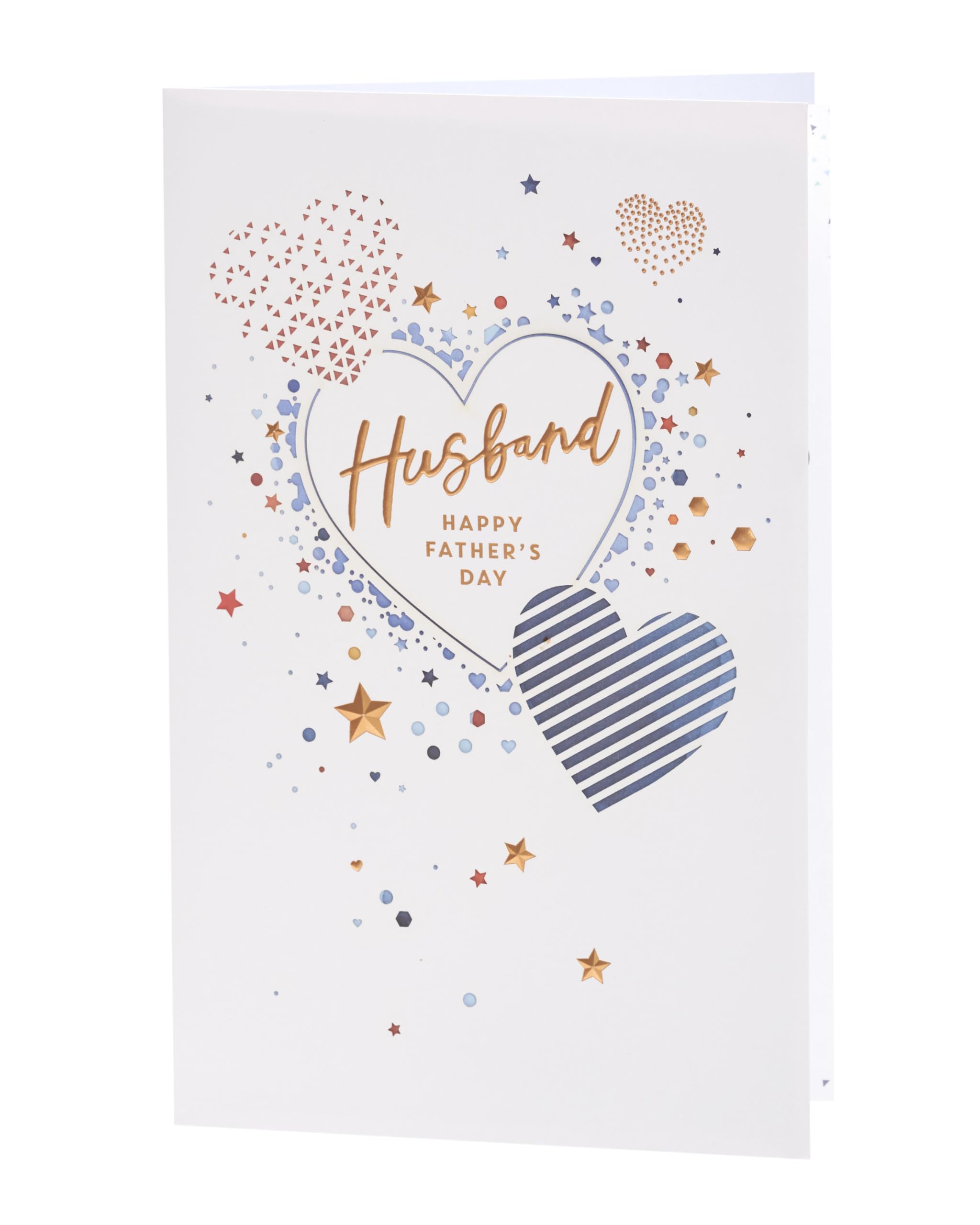 UK Greetings Vatertagskarte Für Ehemann – Mit Liebesherz-Design & Kupferfolie, 149x229 Mm