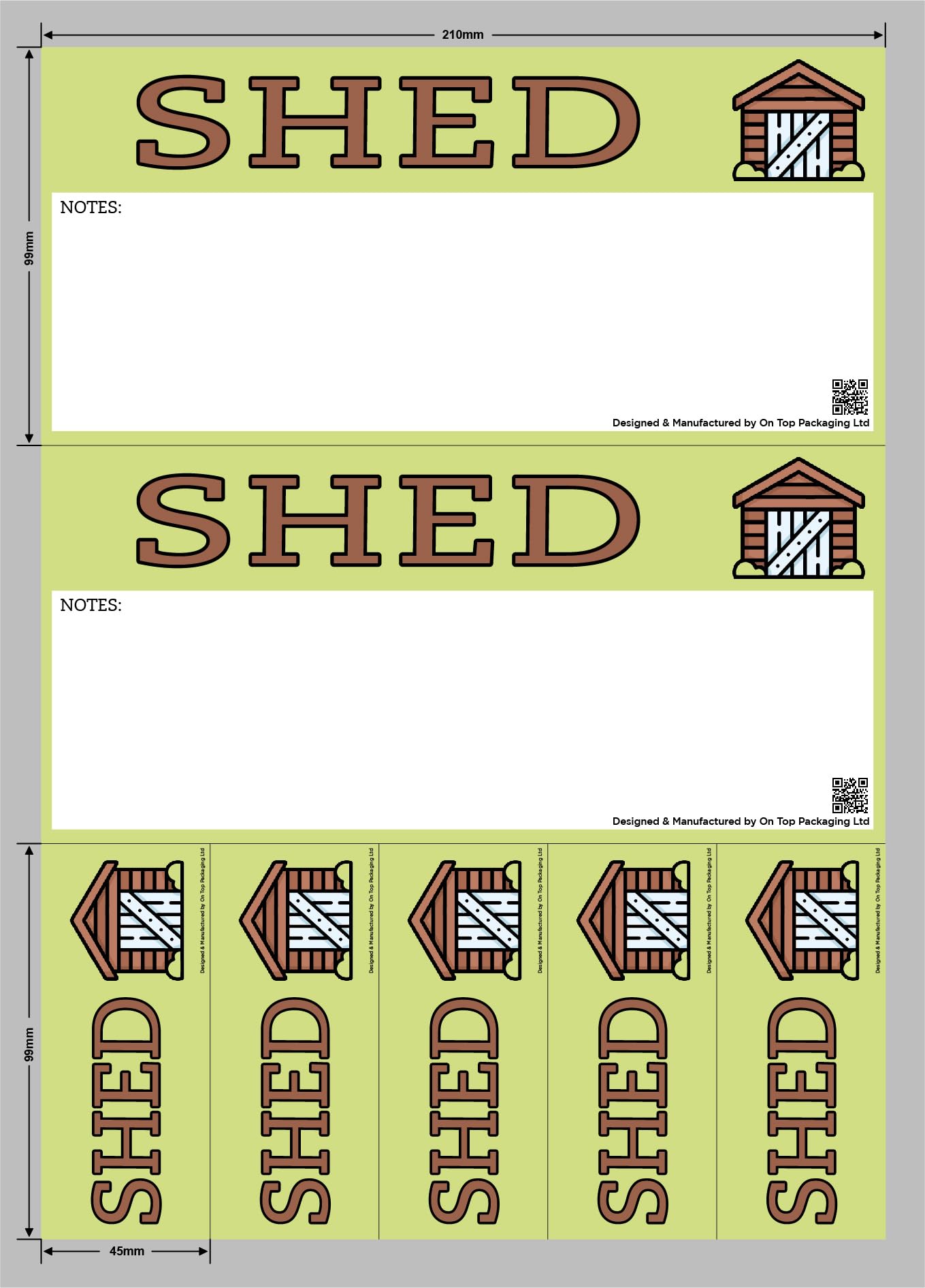 On Top Packaging Moving Day Sticker Set – Shed (22 Stickers) | Colour-Coded, Residue-Free, Waterproof & Durable | Multiple Sizes for Boxes & Furniture | Free Marker Pen for Easy Labelling