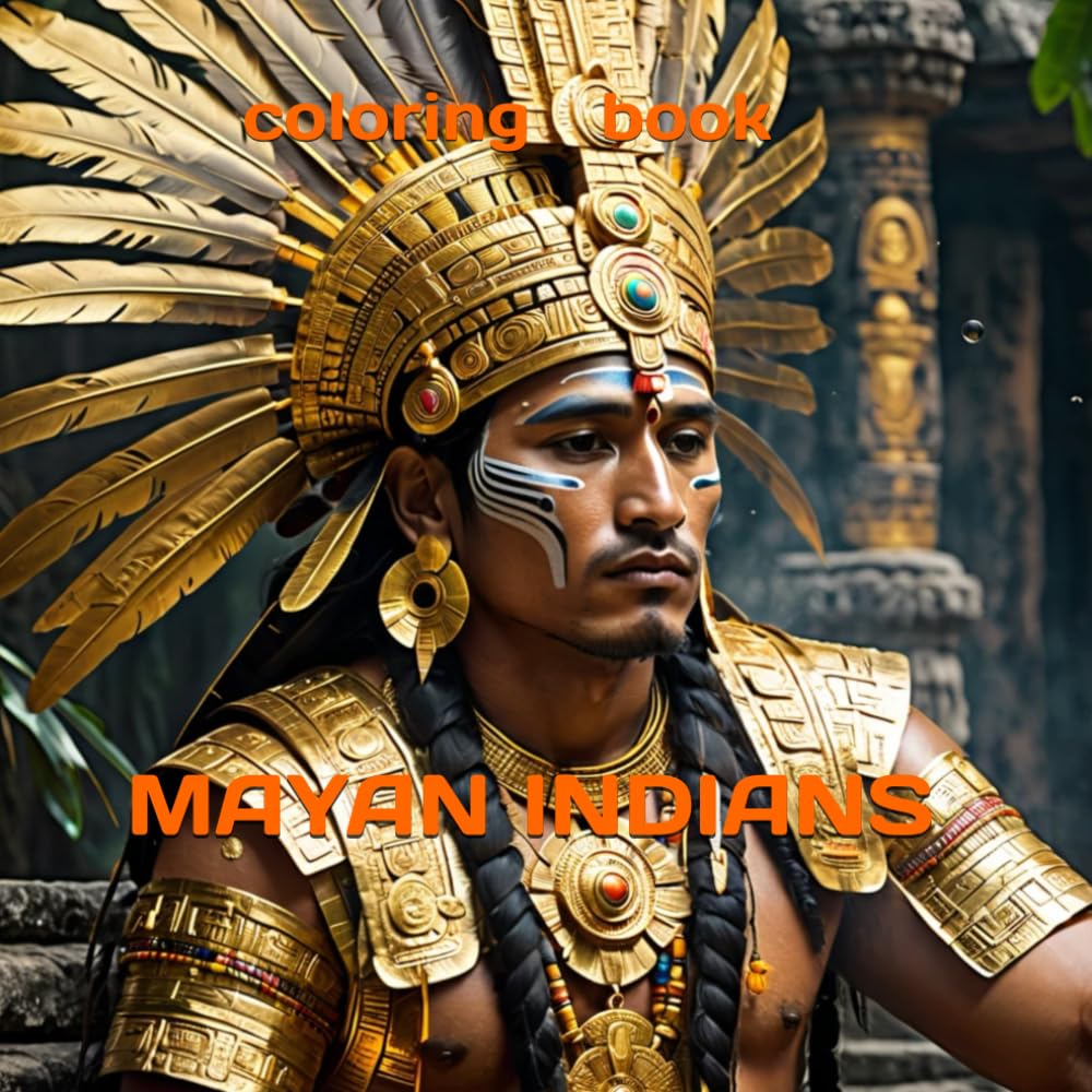 Mayan Indians - the heart of the jungle coloring book