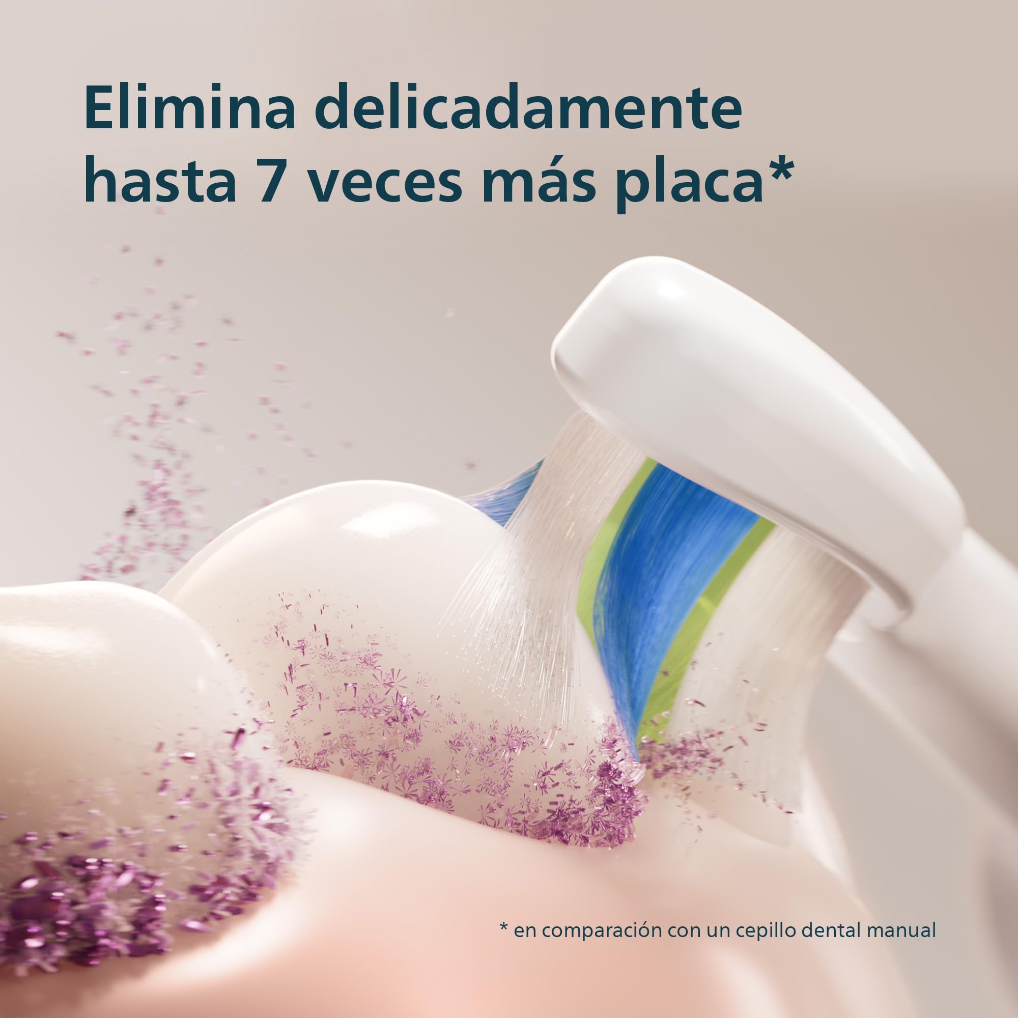 Philips Sonicare 5500 cepillo dental eléctrico, sónico con 2 modos, alerta de presión, EasyStart, SmarTimer y BrushPacer, blanco, modelo HX7110/02 [Nueva Tecnología]