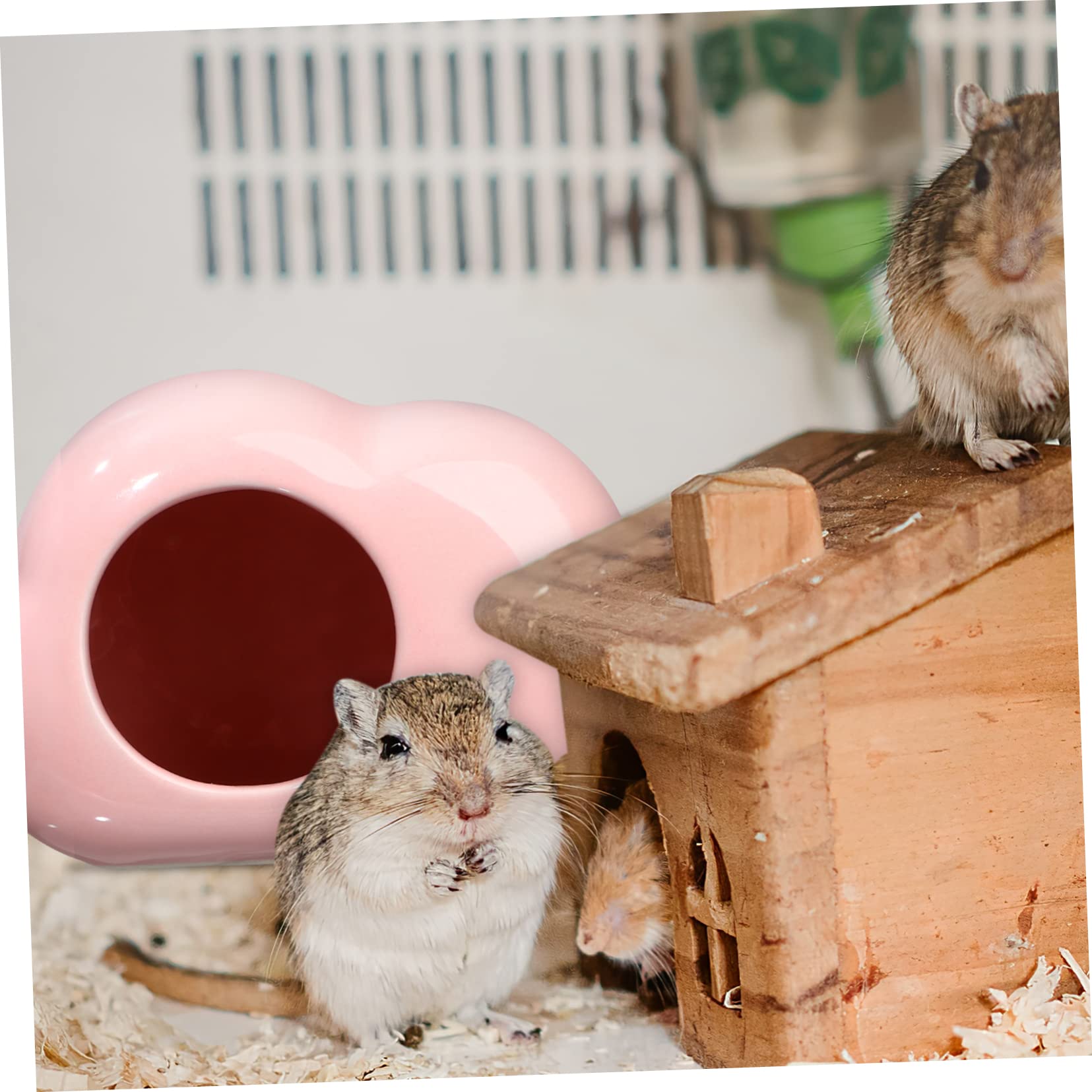 Hamsterhaus für Kleintiere Keramik 2 Stück in Wolkenform