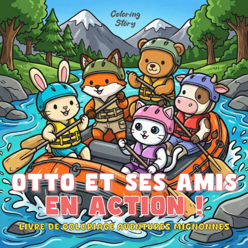 OTTO et ses amis : En Action !: Livre de Coloriage Aventures Mignonnes pour Adultes et Ados – Avec des Animaux Adorables, Sports et Métiers Cool – ... Traits Épais pour la Détente et l'Anti-Stress