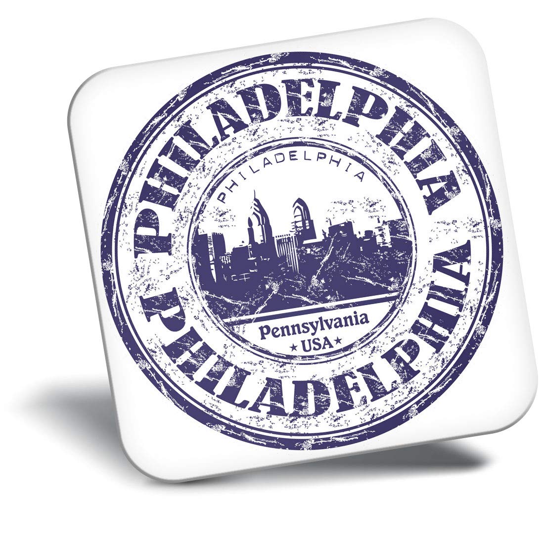 Destination Vinyl Ltd Multicolor Fridge Magnet - Philadelphia Usa America 5902