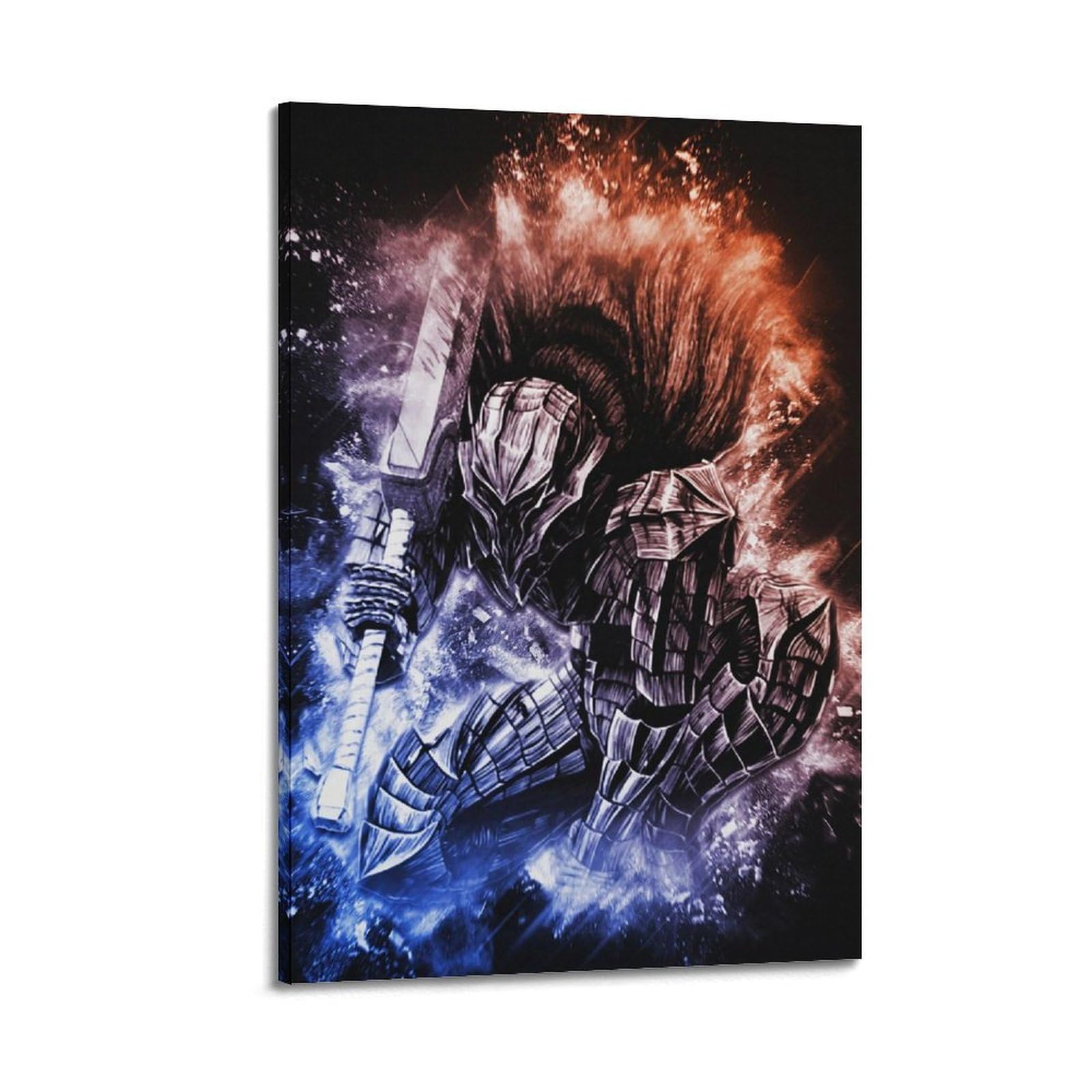 SUDANGDIANZI Anime Poster Berserk Canvas Poster And Wall Art Modern Family Bedroom Gym Office Decor Gift 24x36inch(60x90cm) Frame-style