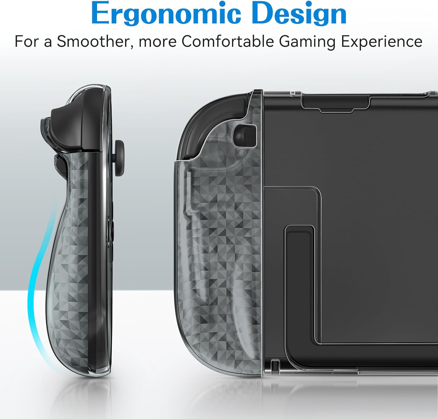 ivoler Dockable Case for Nintendo Switch 2 (2025), Slim Carrying Protective PC Case, Soft TPU Grip Case for Joy-Con, Grip Cover with Shock-Absorption, Anti-Scratch, Split Design- Black - Image 6