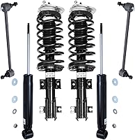 Vista 10 de Detroit Axle - Kit de suspensión de 6 piezas para Chevy GMC Silverado Sierra 1500 2007-2013 [sin suspensión electrónica] Puntales delanteros, barras