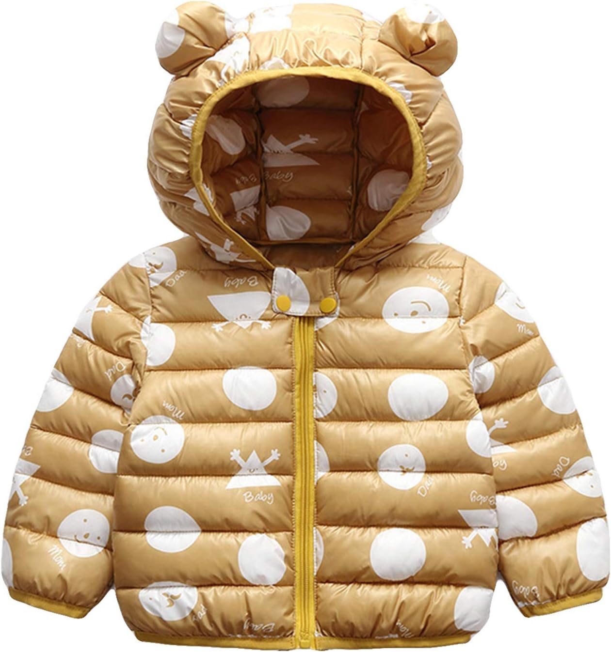 Baby Puffer Jacket Winter Coat Boys Girls Lightweight Outerwear Hooded Jacket Snowsuit Outfits Kids Gift Clothes 6 Months-5 Year
