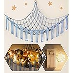 RelaxScene Stuffed Animal Storage Hammock Corner X-Large with LED Light - Baby Hammock Hanging Holder Plushies Net for Stuff Animals Organizer - Cute Room Decor Aesthetic Kids Toddler Nursery Bedroom