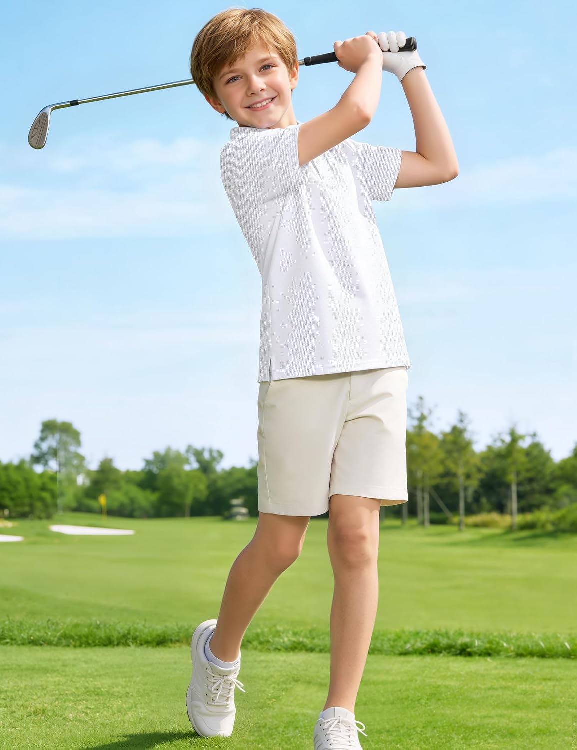 Auranso Boys Polo Shirts Kids Quick