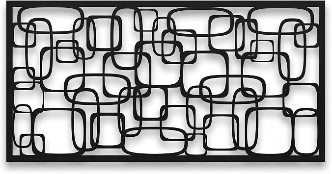 DEKADRON Metal Wall Decor, Geometric Design Home Decoration, Metal Wall Art, Interior Decoration, Minimalist Art 39" W x 20" H