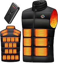 Sakura no Moe Electric Heating Vest, Heat Vest Heater 【Industry Top・25 Heating Points・50000mAh Battery Included】 3 Independent Heating Areas, 6-Level Temperature Adjustment, USB/DC7.4V Fast Charging