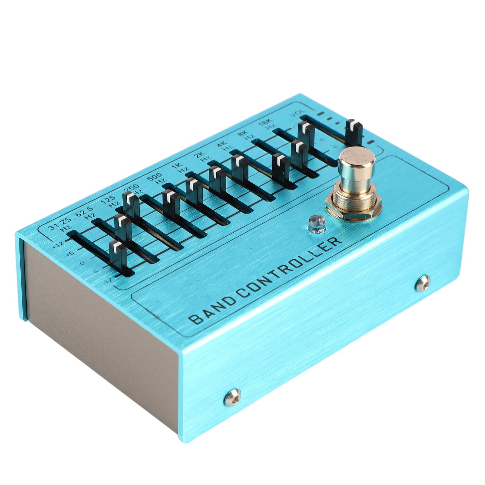 Preamplificatore per Tono di Chitarra con Controller di Banda per Musicisti, Amplificatore EQ a 10 Bande in Lega di Alluminio Resistente, Regalo Perfetto per gli Amanti della Chitarra