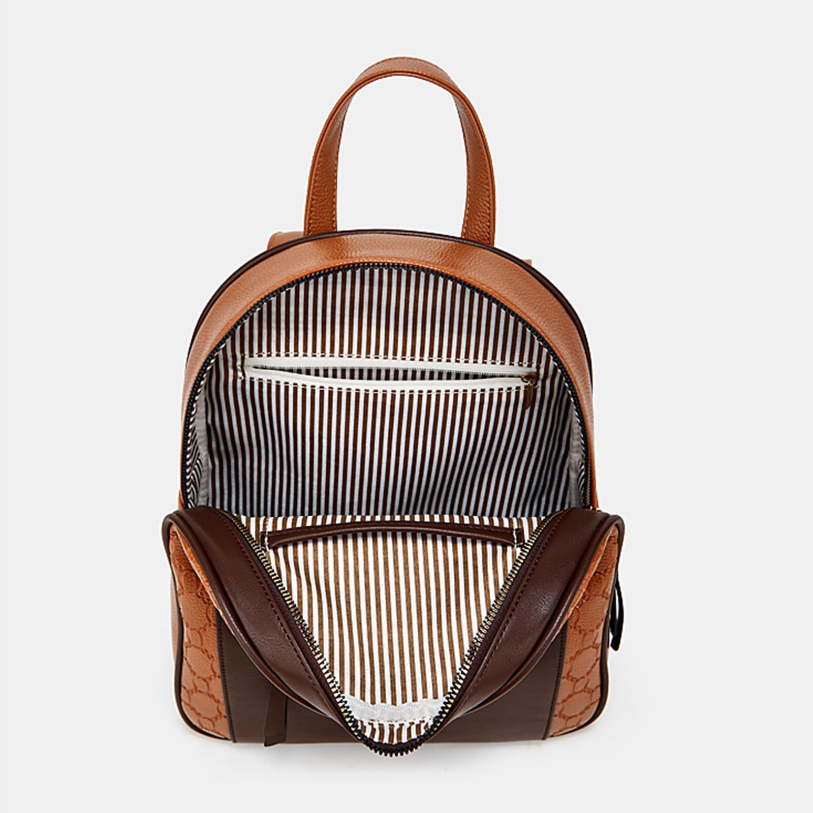 DEERWORD Mujer Bolsos Mochila Casual Bandolera Marca Mediano Antirrobo Italianos PU Cuero 82118 1 piezas Marrón