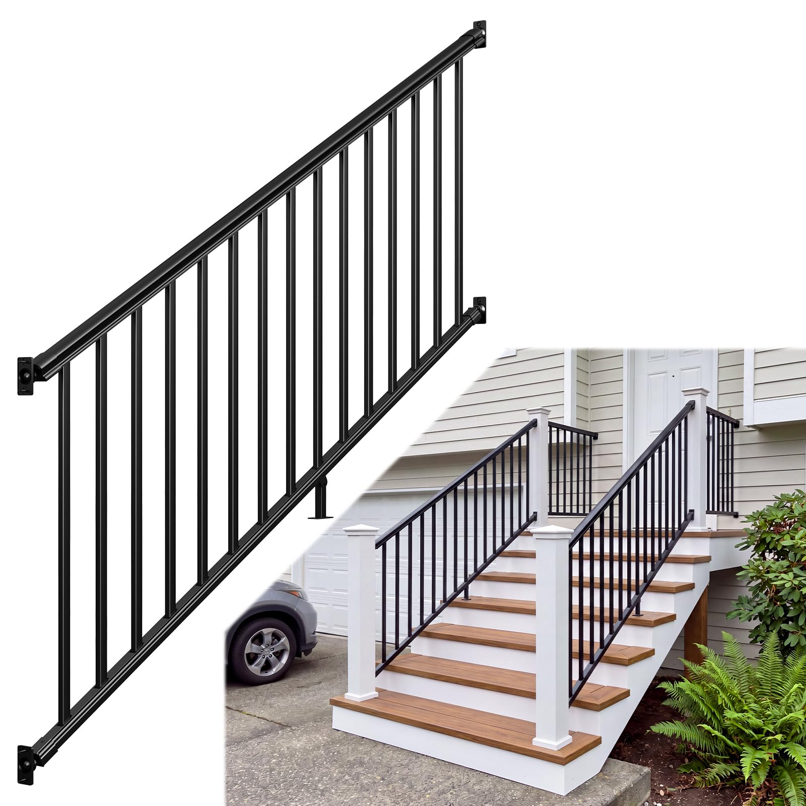 Photo 1 of Egadis 7ft Aluminum Stair Railing Kit
