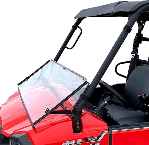 Miniatura 5 de Kawasaki Mule Pro MX - Parabrisas plegable completo de Clearly Tough (52 12 pulgadas de ancho)  Resistente a los arañazos  Parabrisas completo a