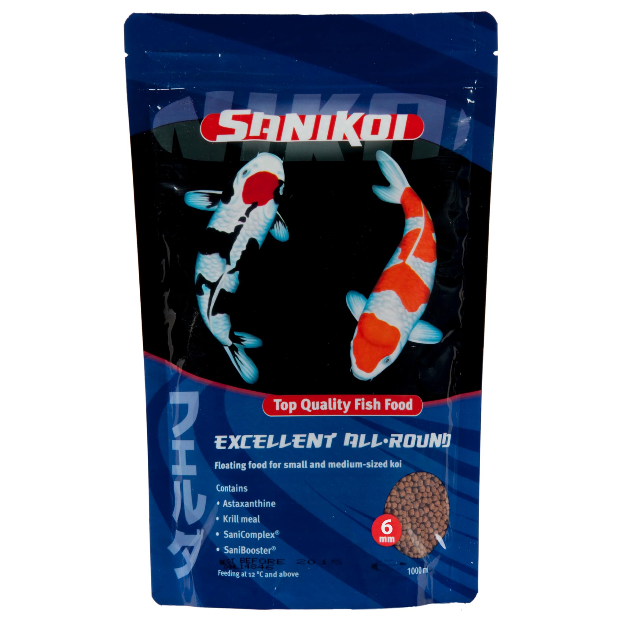 Velda SaniKoi, aliment complet pour poissons koï, Excellent All Round 6 mm, sachet 10 litres, 124612