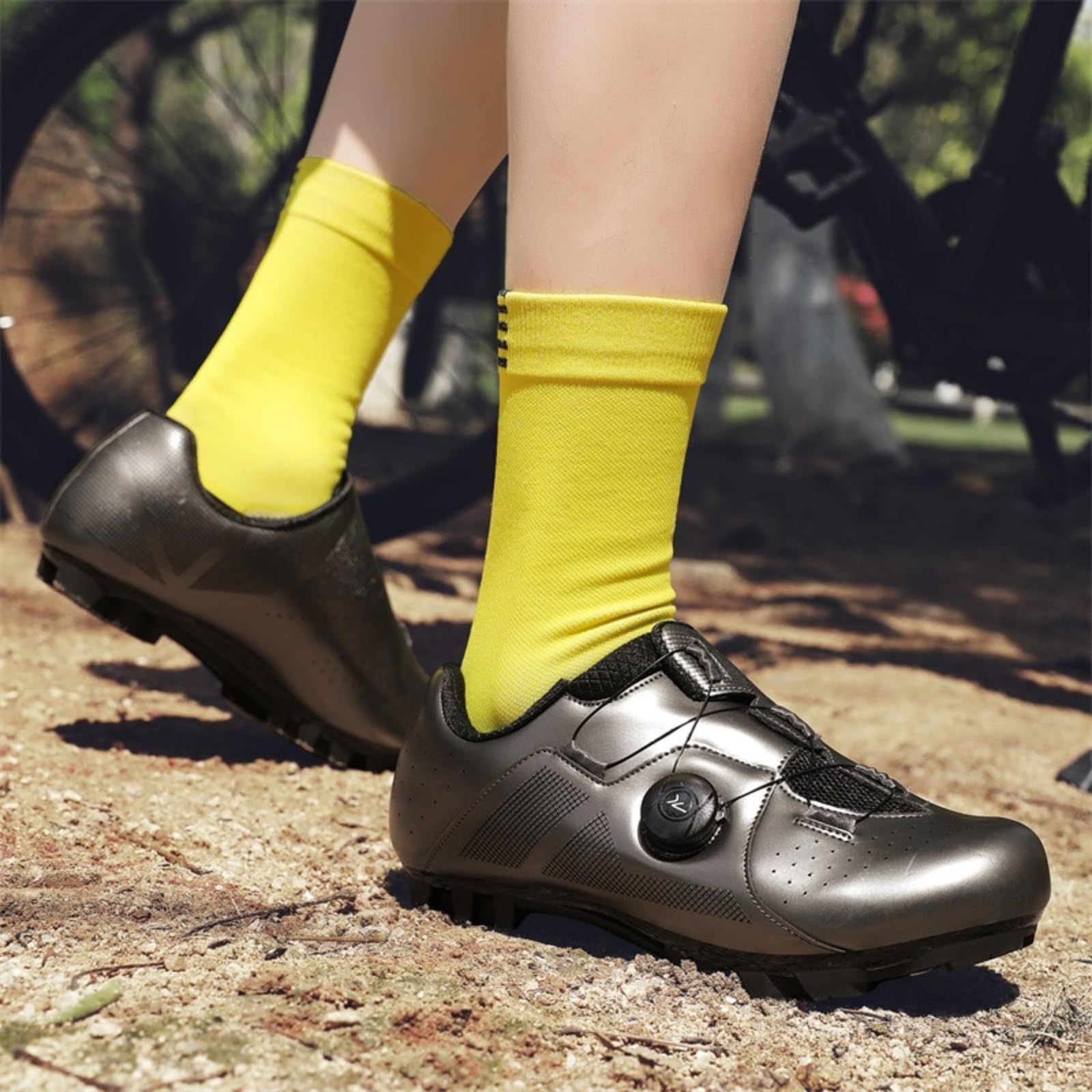 JiuQing Buty rowerowe MTB dla mężczyzn i kobiet z 2 śrubami blokami SPD lekkie buty do jazdy na rowerze górskim do użytku wewnątrz i na zewnątrz
