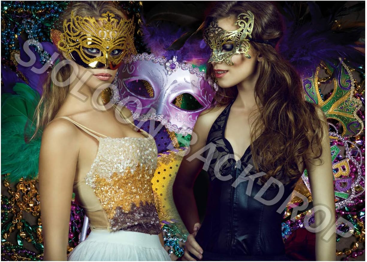 Authentic Crazy Deals SJOLOON 8X6ft Mardi Gras Backdrop Carnival Masquerade Photography Backgrounds Mask Colorful Backdrop Party Decoration Banner Studio Props 11079