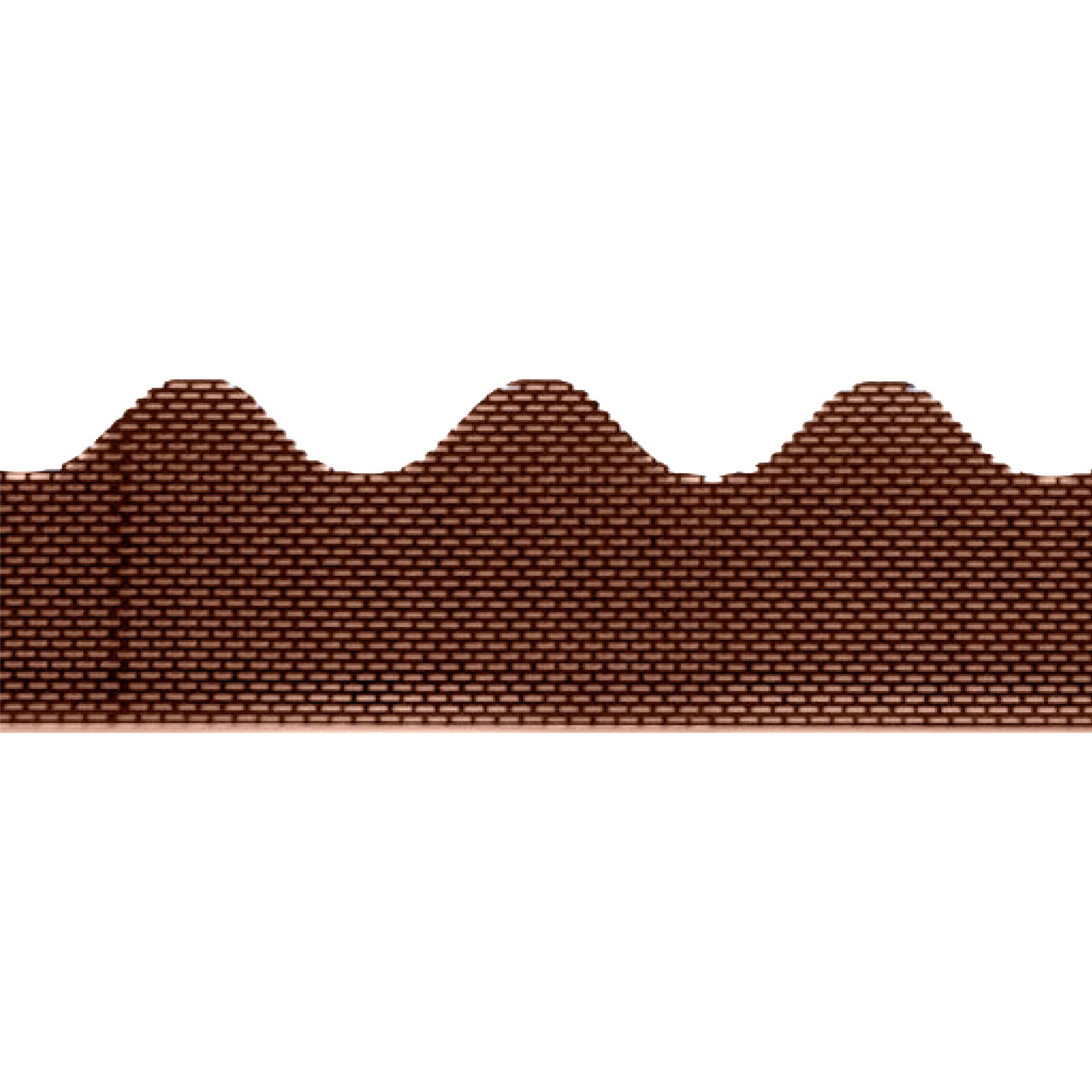 Wave-Shaped Eaves Ventilation Profile, 87.3 cm, PVC Brown, Suitable for Corrugated Sheet Profile 5, Optimum façade & roof Ventilation, Bird Defence