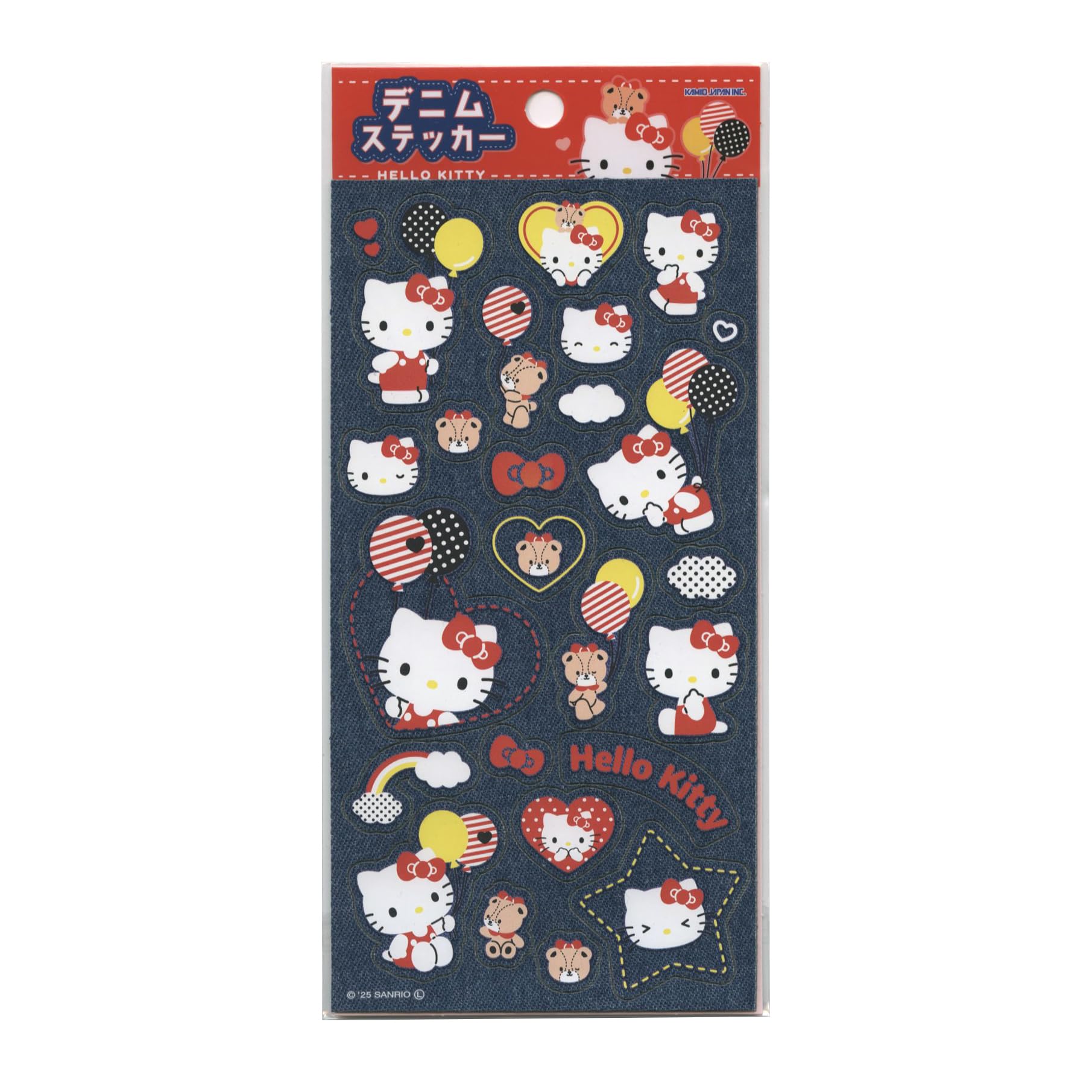 Amazon | デニムステッカー ハローキティ 307115 | シール・ステッカー