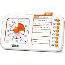 3-in-1 Visual ADHD Timer for Kids &amp; Adults with Planning Board, Task Timer, Chore Chart &amp; Visual Schedule Planner, Autism &amp; ADHD Tools with Checklist for Homeschool Supplies, Home, School