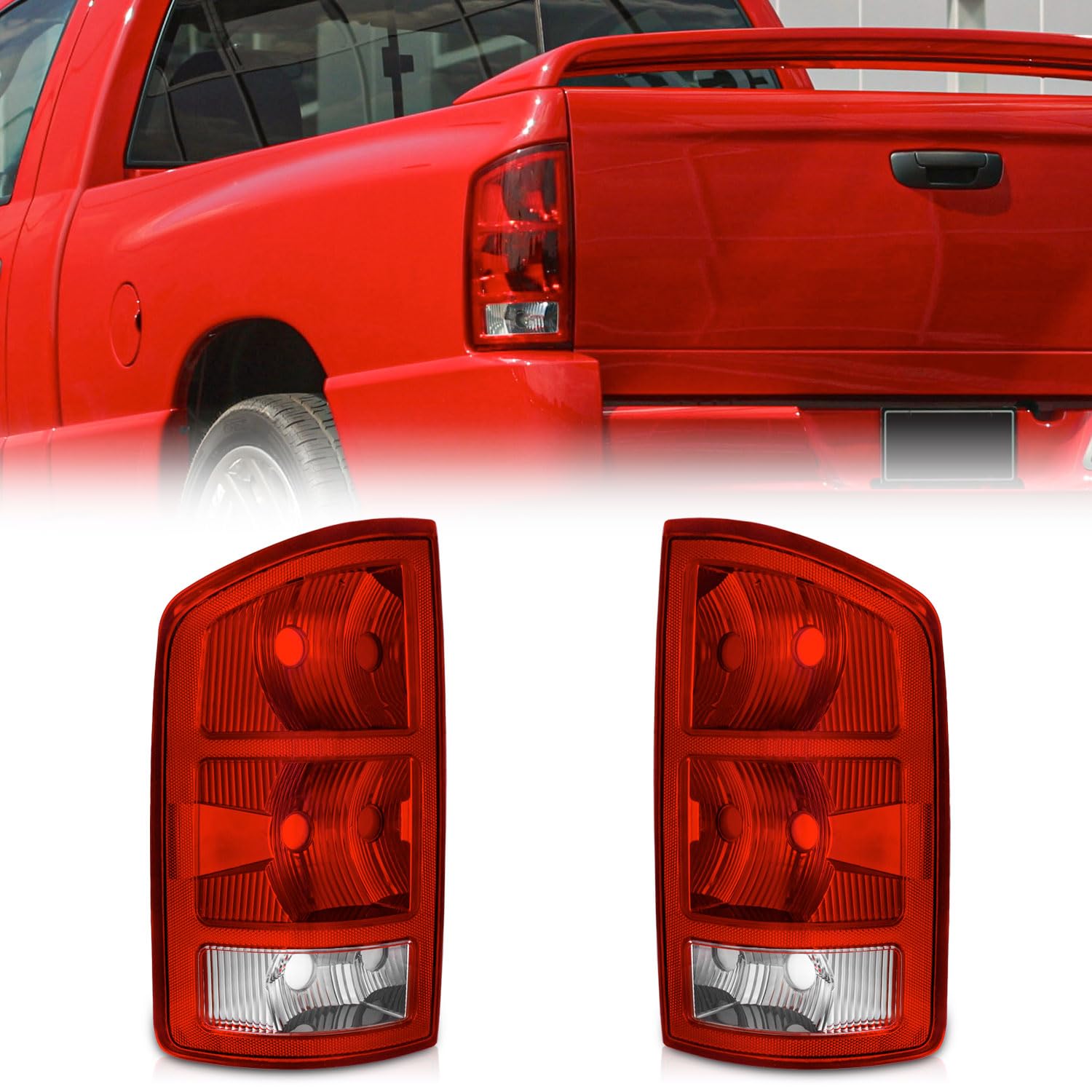WEELMOTO Tail Lights Assembly Compatible With - 2004 dodge ram 2500 headlights