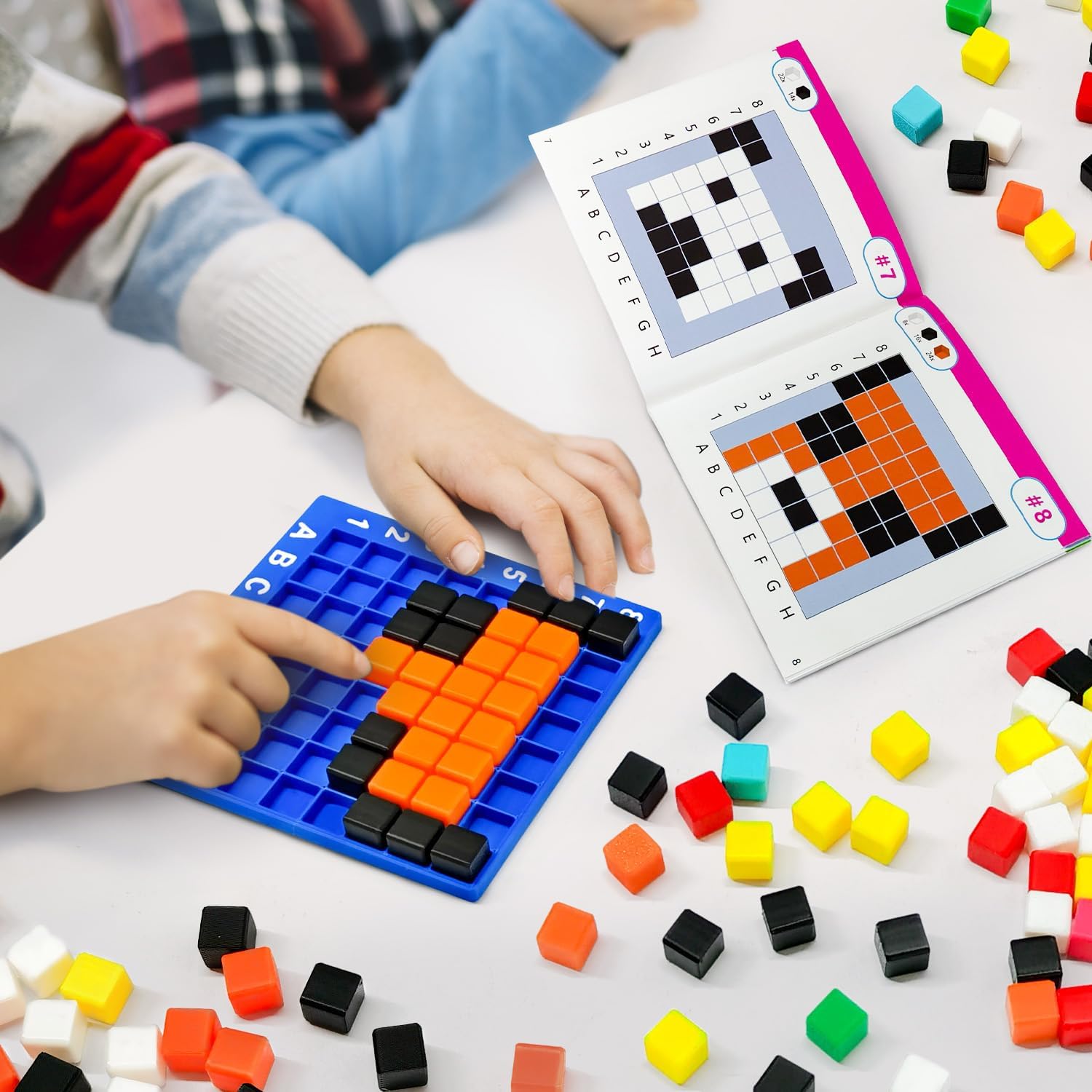 Pixel Art Craft Kits STEM Toys, Brain Teaser Games, Kindergarten Game, Back to School, Encourages Hands-on STEM-Based Play Craft Gifts for Age 5+, Boys & Girls Sensory - Montessori – Autism