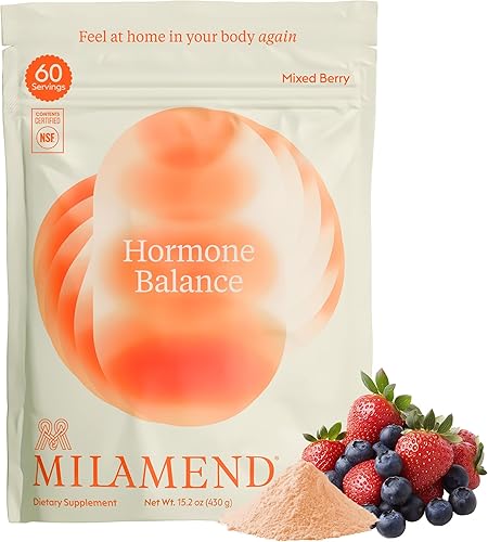 milamend Equilibrio hormonal para mujeres 401 Myo-Inositol D-Chiro Inositol Suplemento + CoQ10, ALA y aminoácidos - Fertilidad, Ovario y Apoyo al