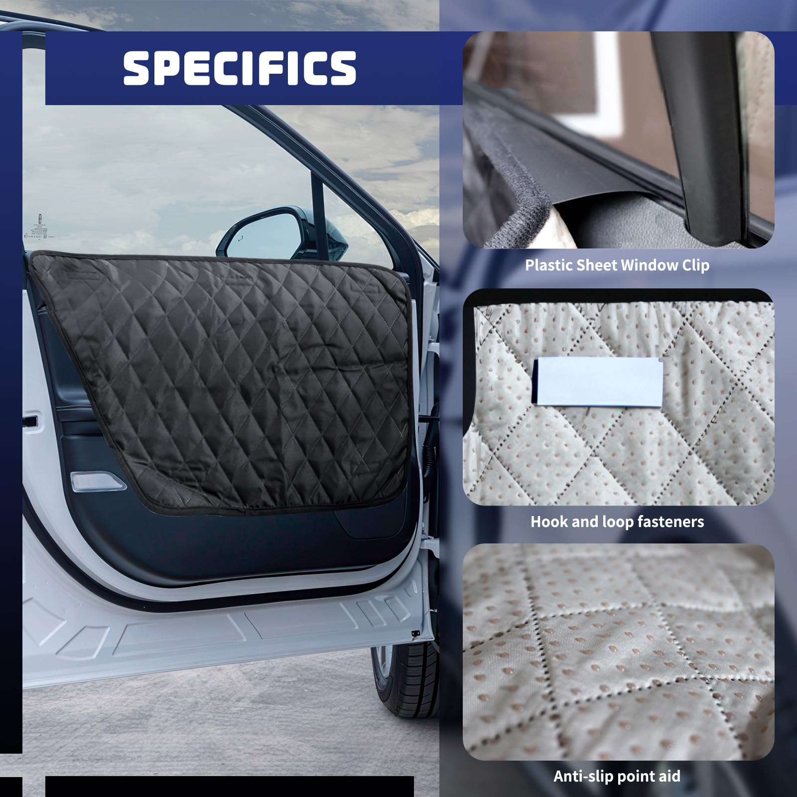 Yitexin 1 Pair Car Door Protector for Dogs Waterproof & Anti-Slip Pet Door Covers - Image 4