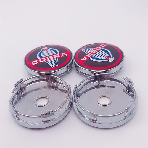 Tapacubos universales modificados para llantas de automóvil, 4 unidades, 2.36 pulgadas, 2.362 in, estilo serpiente Cobra (cromado)