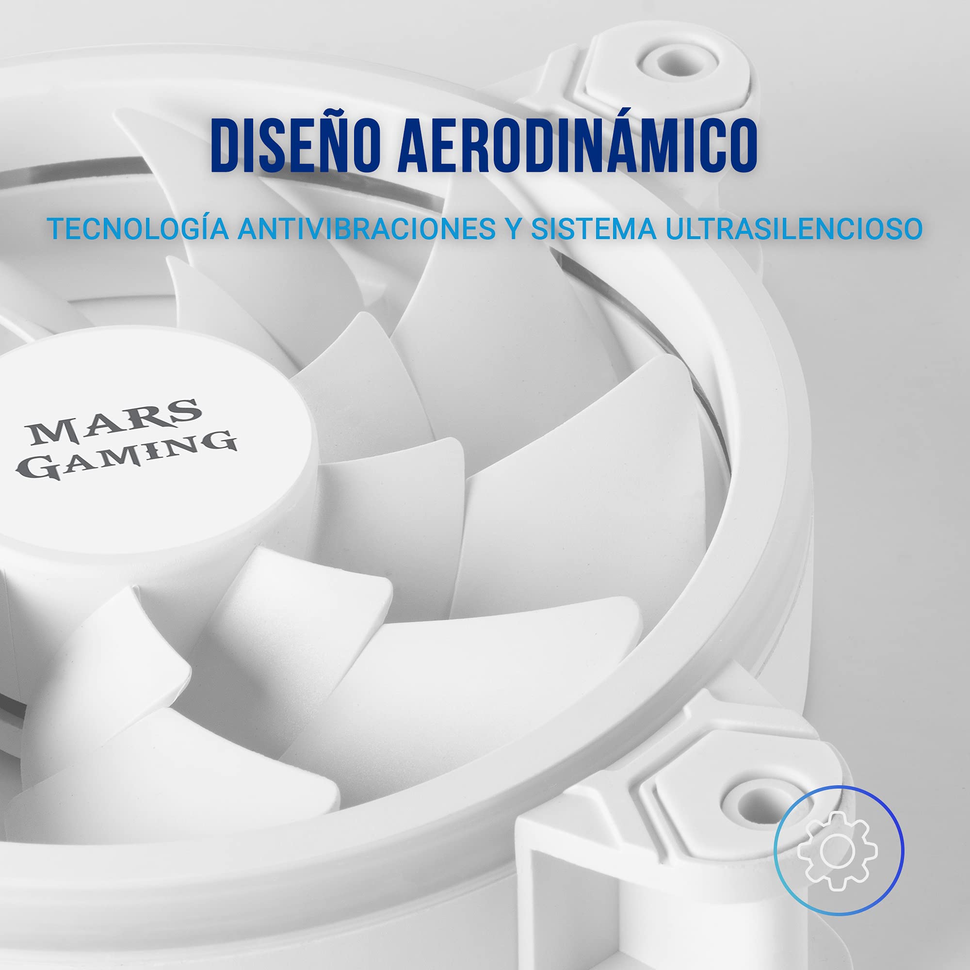 Mars Gaming MFD, Ventilador 120mm CHROMA RGB Dual Automático, Ultra Silencioso 14dB, Conexión Molex 4PIN, Sistema Antivibraciones, Transparente — view 129