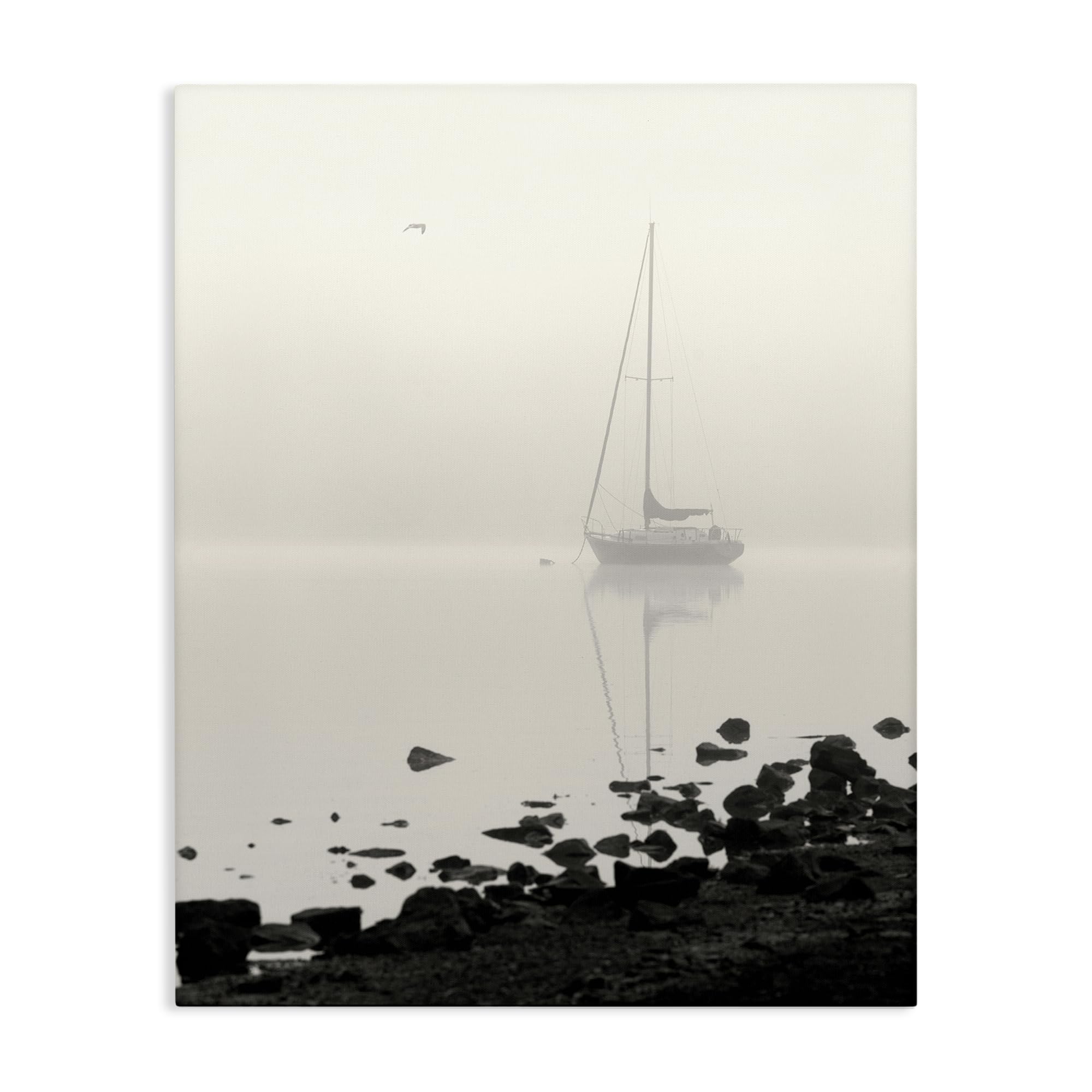Stupell Industries Unframed 'Moored In Fog'| Canvas Art