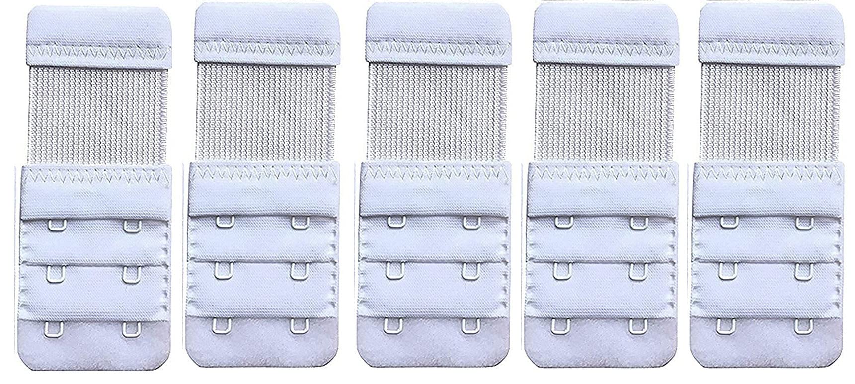 � Bra Hook Extender-2 Hook - 3 Rows (with Extra Elastic) Save Your Bra Increase Band Length-Bra Extensions WHITE COLORS (LPX WHITE PACK OF 5 C)-image-37