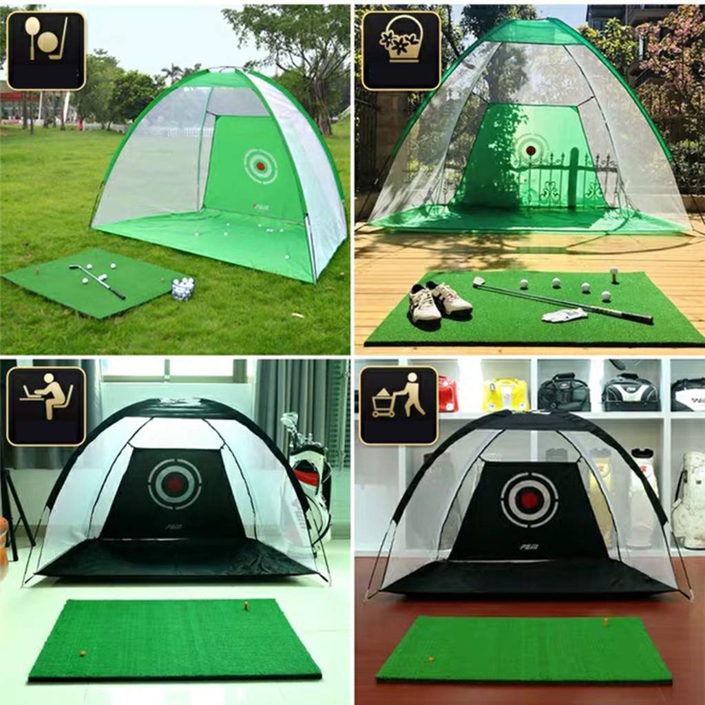 Ayudas de entrenamiento de golf, redes de golpeo y objetivo de práctica para astillar, uso en interiores y exteriores, con bolsa de transporte