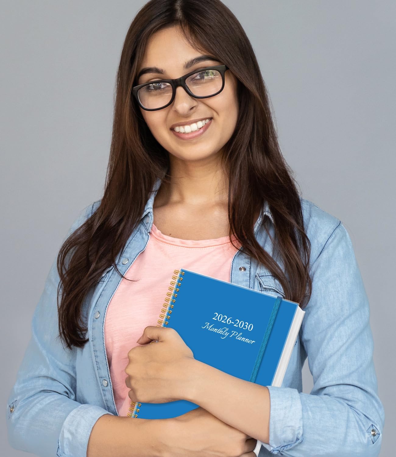 2026-2030 Monthly Planner - 57 Month PLanner Calendar from April 2026 to December 2030, 5 Year Planner 2026-2030 with Flexible Cover, Inner Pocket, Perfect for Home | School | Office, 8.5" x 11", Blue