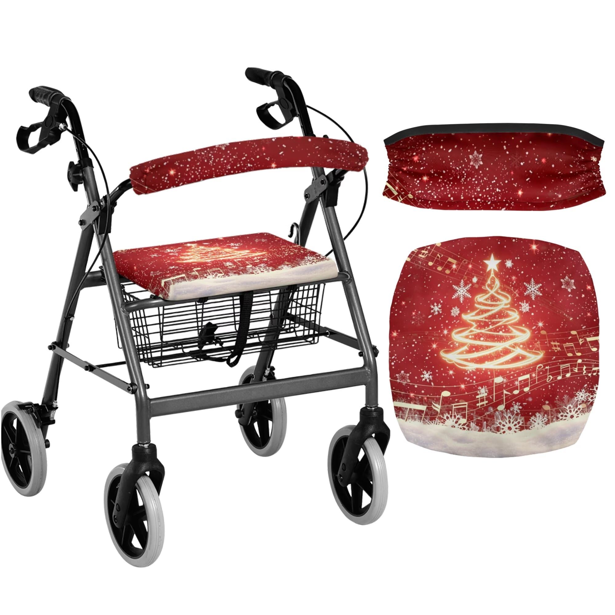 White Marble Walkers for Seniors Cover Universal Fit Walker Accessories Walkers for Seniors with Seat Cover Washable Rollator Covers — Amazon image 27