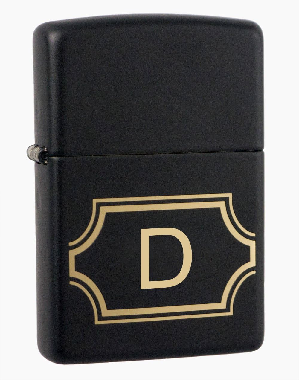 Amazon Com Zippo Black Matte With Nameplate Windproof Lighter With Initial D Health Household