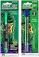 Vista 1 de Dry Bible/Book Highlighter Pen con 2 Pack Biblia/Book Dry Resaltador Recambio (Verde)