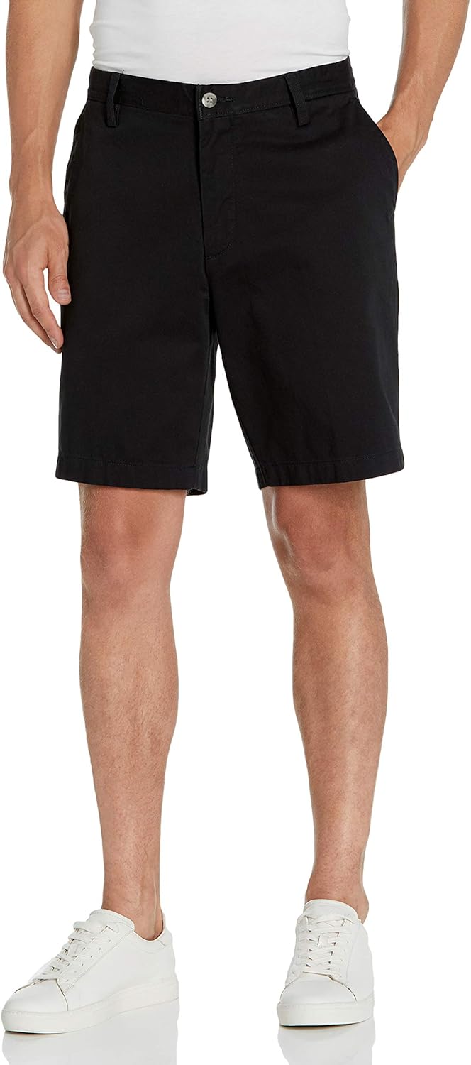 Nautica Men's Cotton Twill Flat Front Chino Short