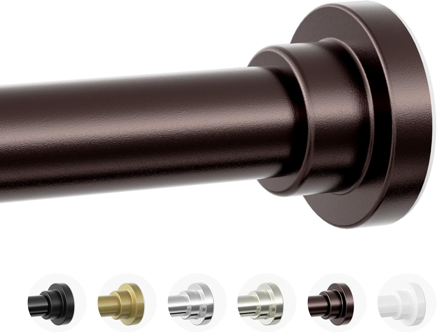 Shower Curtain Rod, 1" Diameter Heavy Duty Tension Shower Rod, Non Slip Adjustable 28-74 inch No Drill Shower Curtain Rods Spring Tension For Bathroom, Shower Stall, No Rust, Bronze 28-74 Inches Bronze