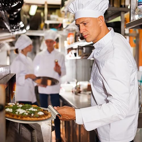 Miniatura 5 de Pela de acero inoxidable, raspador multiusos de metal, paleta, cortador y espátula, herramienta giratoria, para pizza casera, pan, pasteles, horno