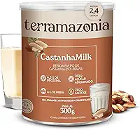 TERRAMAZONIA CastanhaMilk Leite em Pó Vegetal Feito de Castanha-do-Brasil - Bebida Vegetal de Castanha do Pará em Pó - Zero Lactose - Vegano - 300g