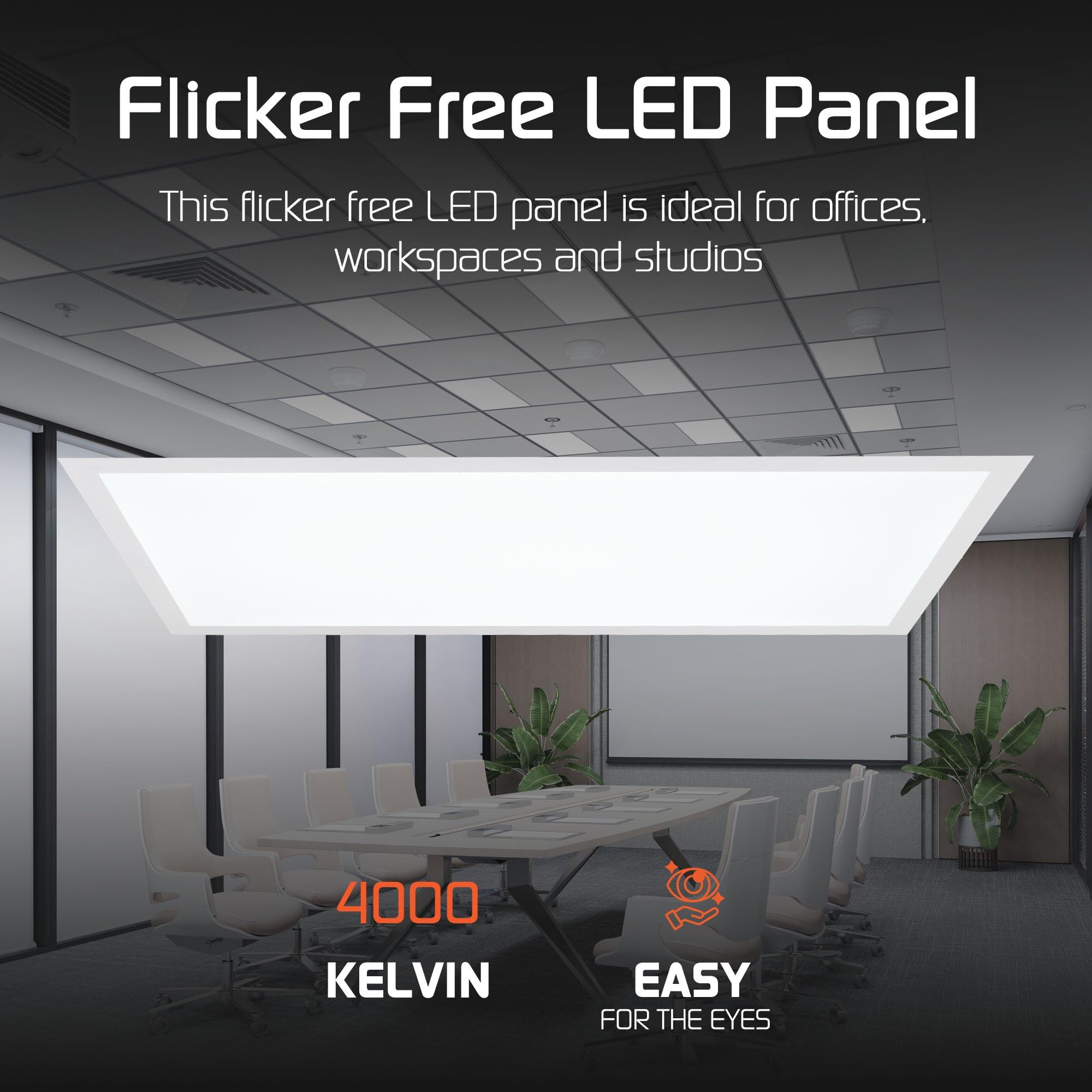Ledvion Panneau LED 60x30 20W 4000K 125Lm/W Luminaire encastré sans scintillement