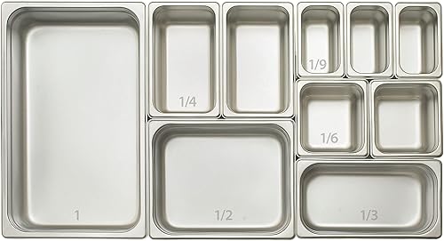 Miniatura 3 de Winco SPJL-606 Bandeja de vapor antiatascos, 44202 x 6 pulgadas, peso estándar, acero inoxidable, mediana