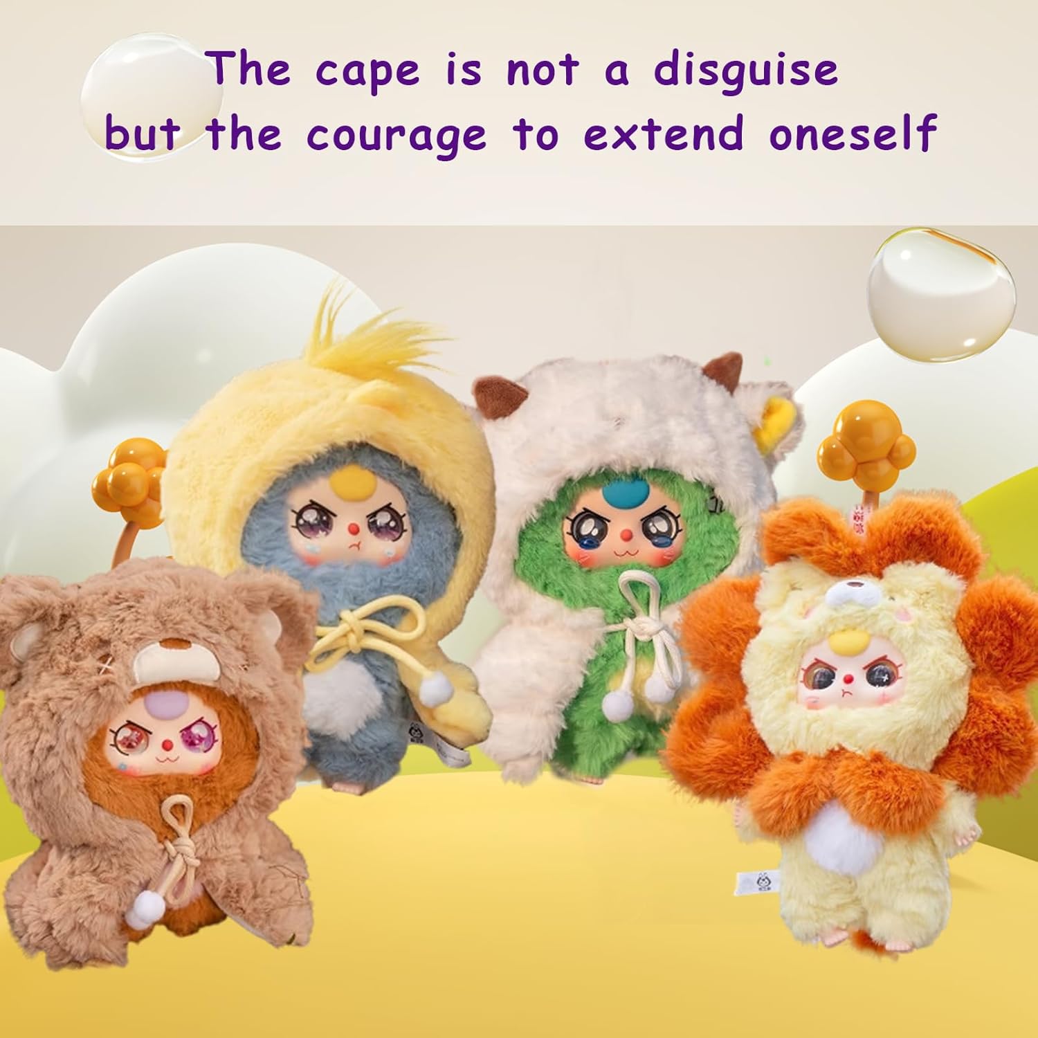 MAYYOU Plush Toy Doll Baby Three Blind Box Knight Series Eleven Possible Plush Keychain Mysteries Fun Plush Collection Birthday Gift (1PCS)